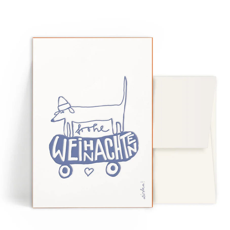 Skateboard Dackel Weihnachten