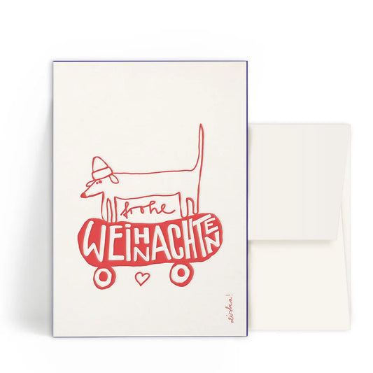 Skateboard Dackel Weihnachten